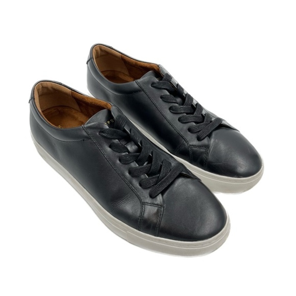 New Republic by Mark Monairy Kurt Black Leather Lace Up Trainers Size 9.5 - Picture 9 of 9